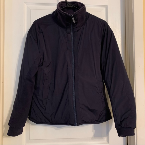 Lululemon athletica quilted or nylon reversable bomber style jacket. NAVY - Picture 1 of 16